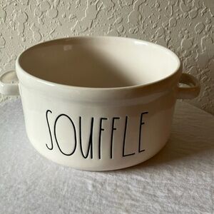 Rae Dunn: White Cermic  “Souffle” Dish